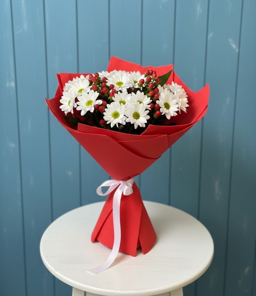 Букет цветов из: Хризантемы в Каринское