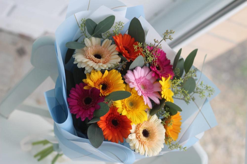 Букет цветов из: Герберы в Каринское