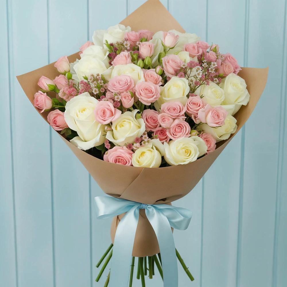 Букет цветов из: Розы в Каринское