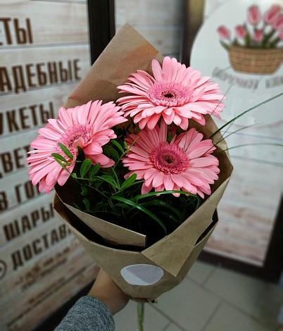 Букет цветов из: Герберы в Каринское