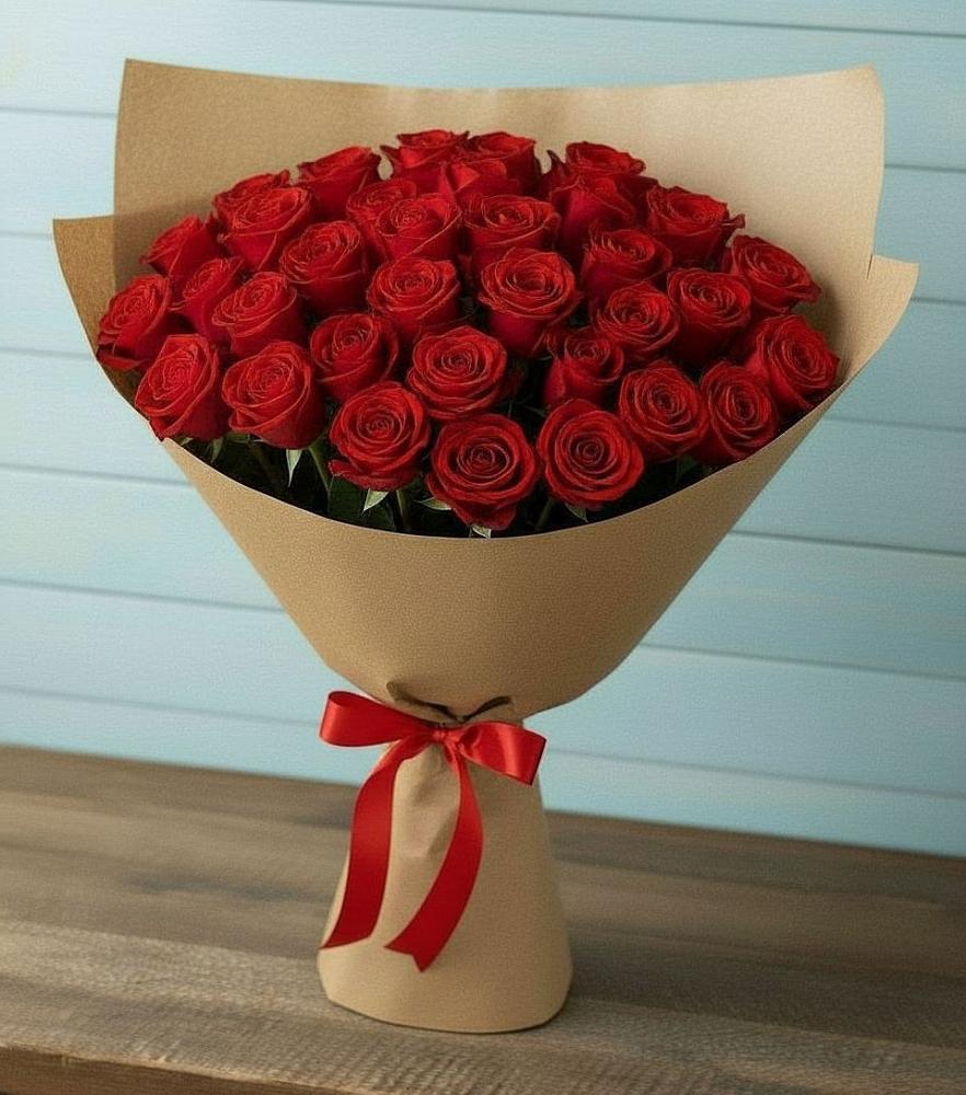 Букет Красные розы Милано в Каринское