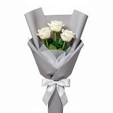 Букет 3 белые розы #REPLACE_PRED# Каринское