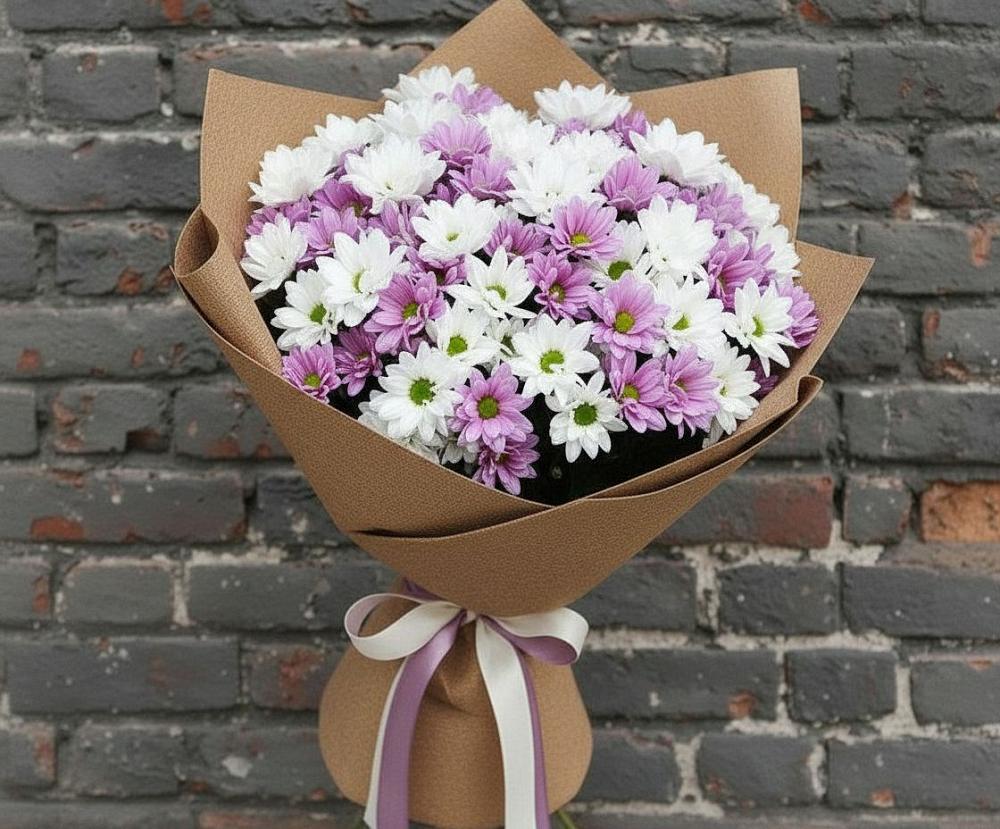 Букет цветов из: Хризантемы в Каринское
