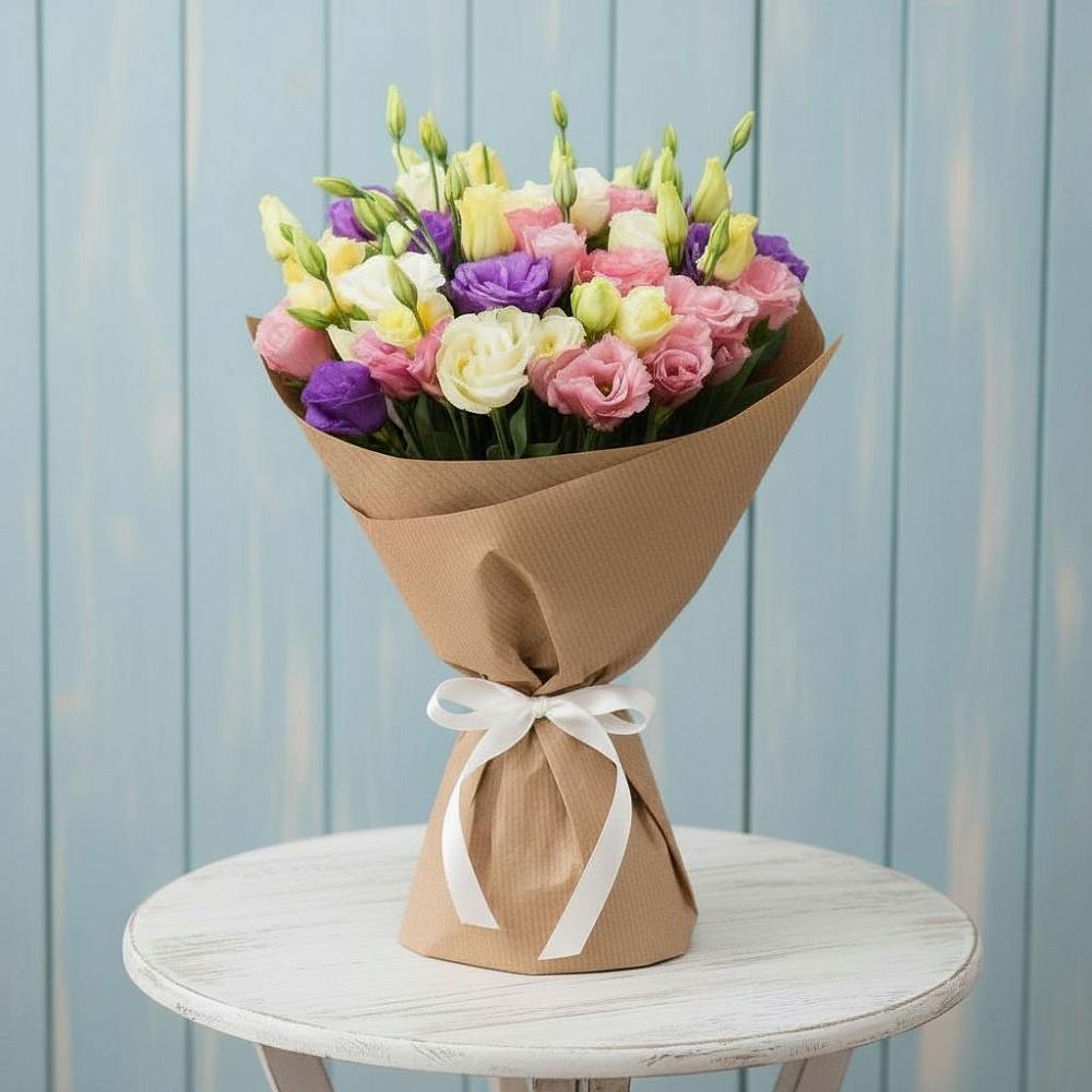 Букет цветов из: Лизиантусы в Каринское