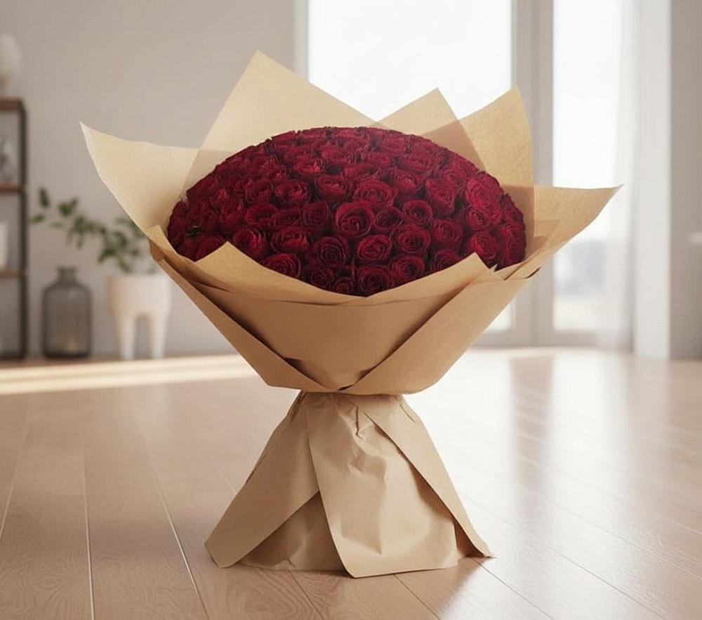 Букет 101 Красная роза в Каринское
