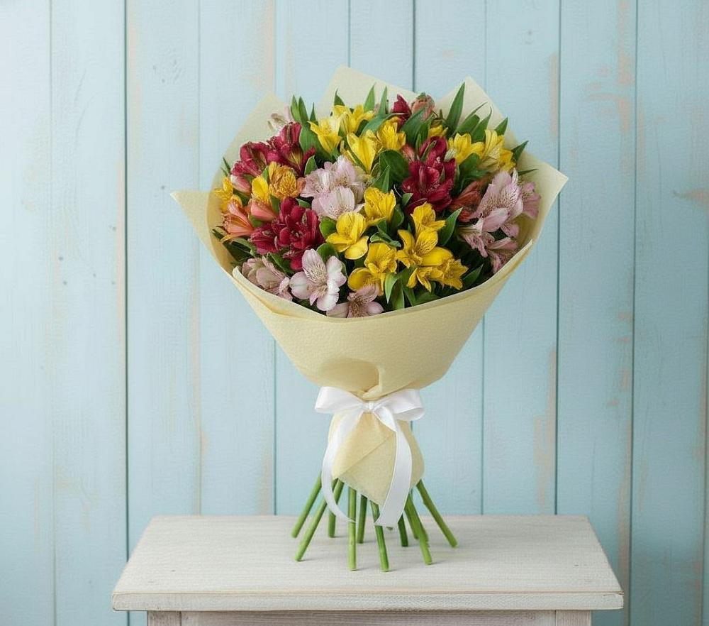 Букет цветов из: Альстромерии в Каринское