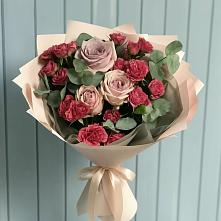 Букет цветов из:  Гвоздики и Розы #REPLACE_PRED# Каринское