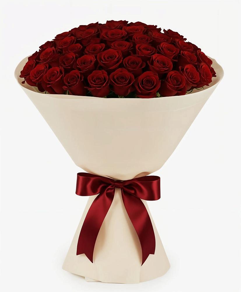 Букет 101 Бордовая роза Блэк Бакарра в Каринское